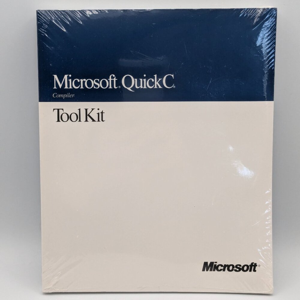 Microsoft QuickC Computer Tool Kit Book Original Plastic Wrap